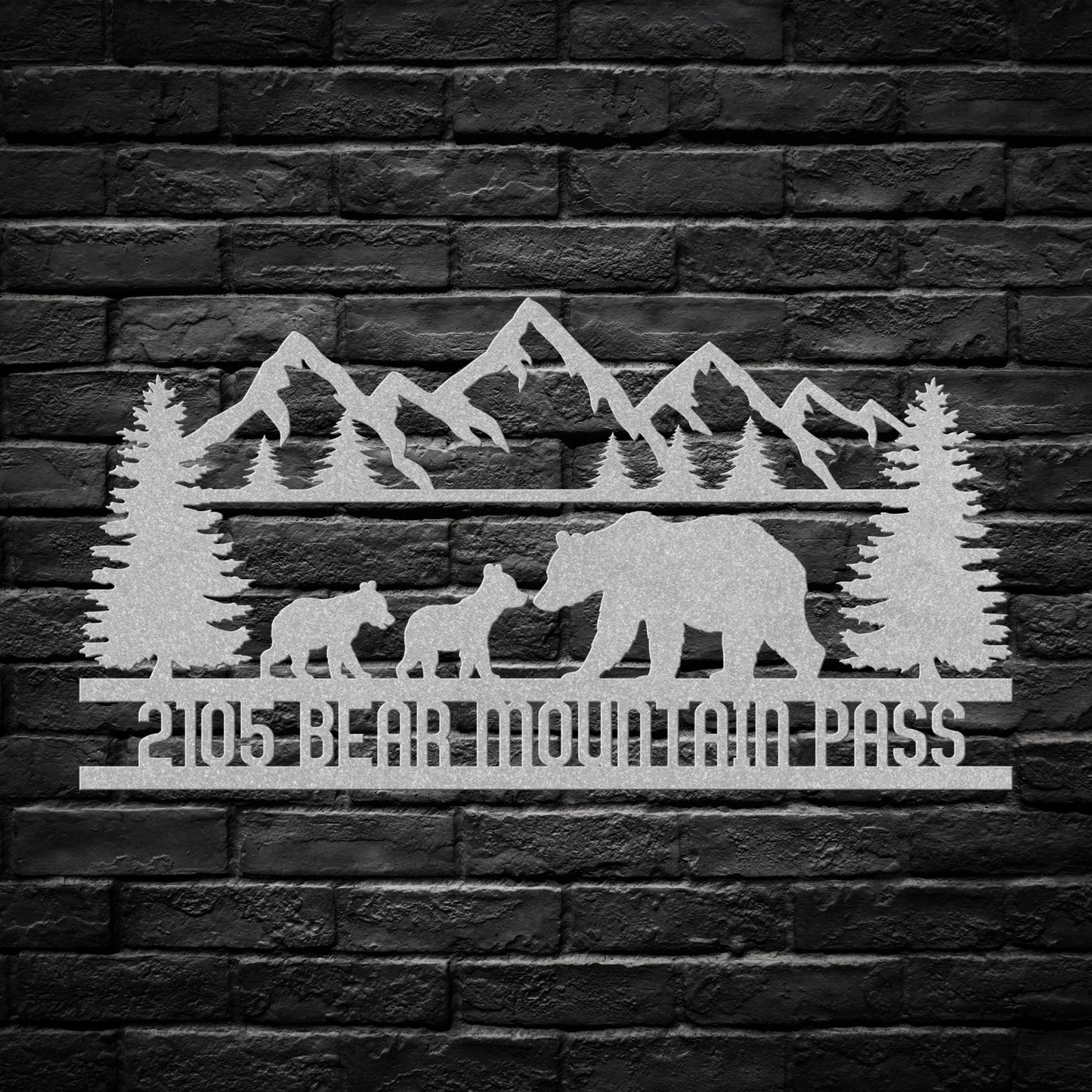 Bear Mountain Pass Address Sign