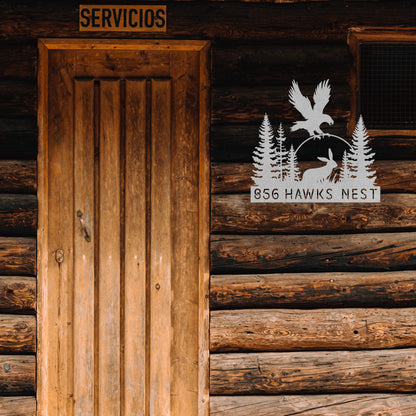 Eagle Hunting Address Sign