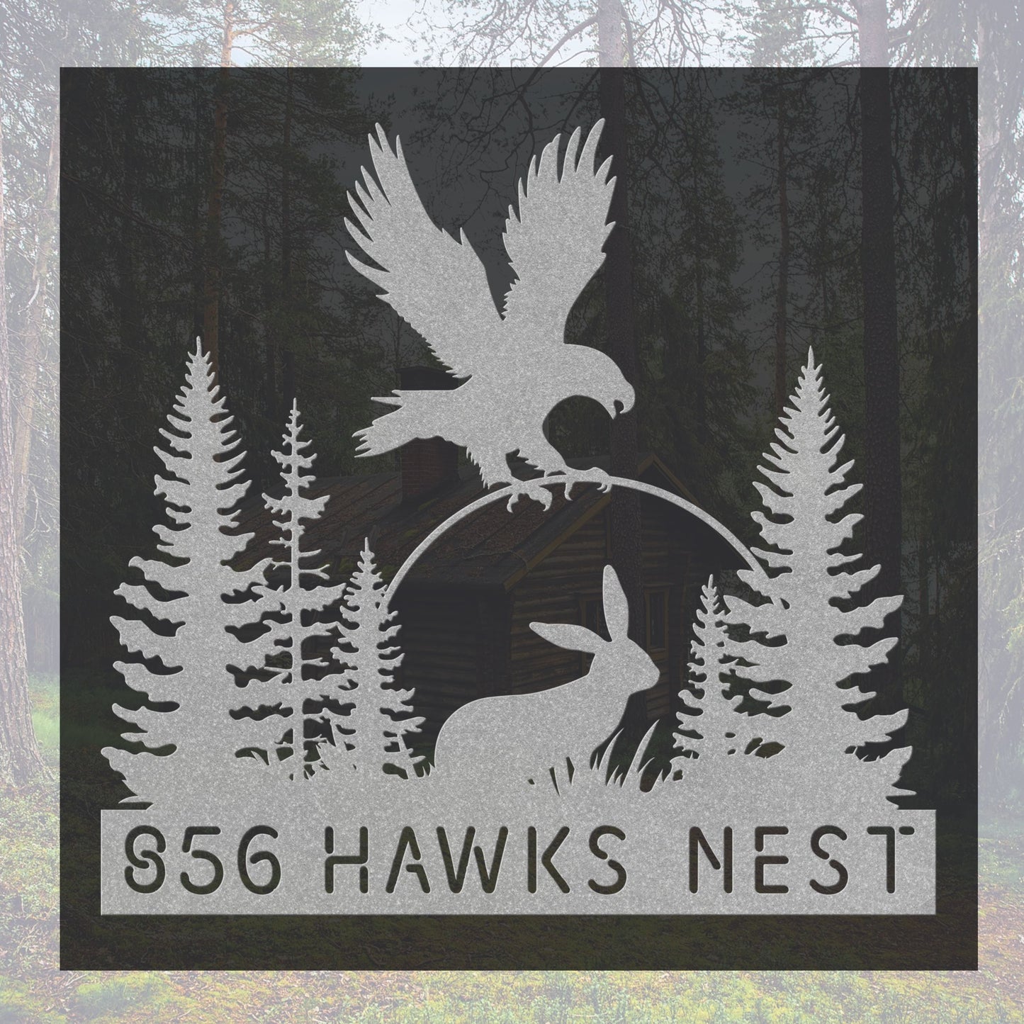Eagle Hunting Address Sign