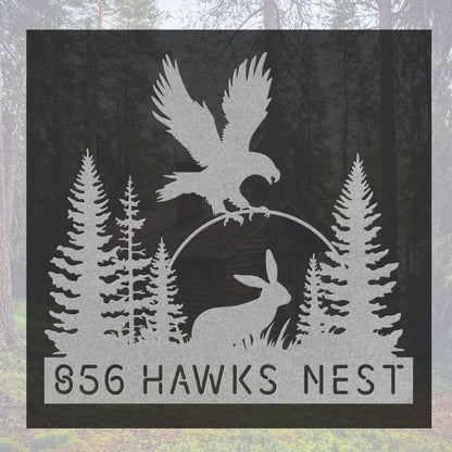 Eagle Hunting Address Sign
