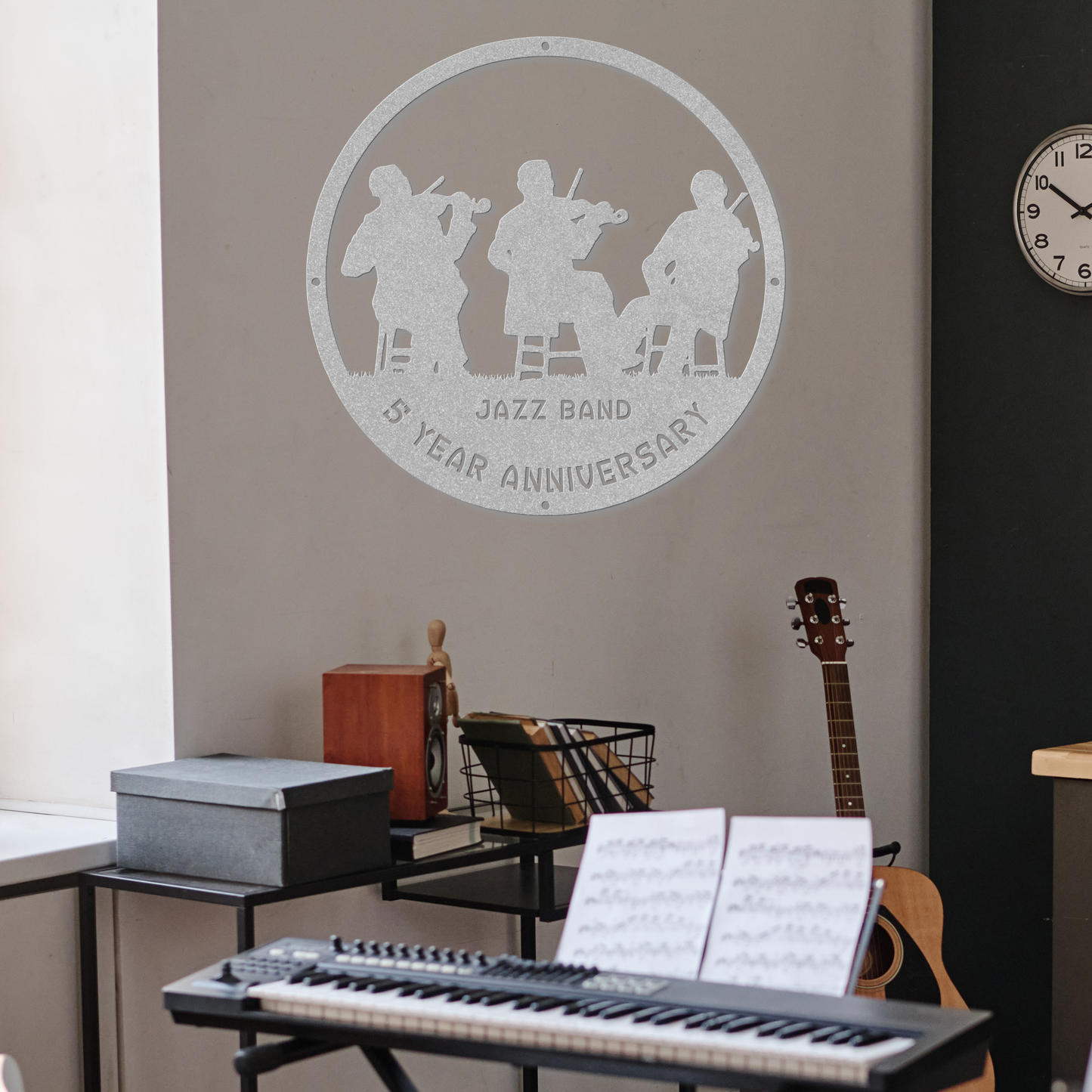 Anniversary Jazz Band Metal Sign