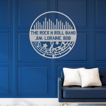 Keyboard Music Rock n Roll Band - Metal Sign
