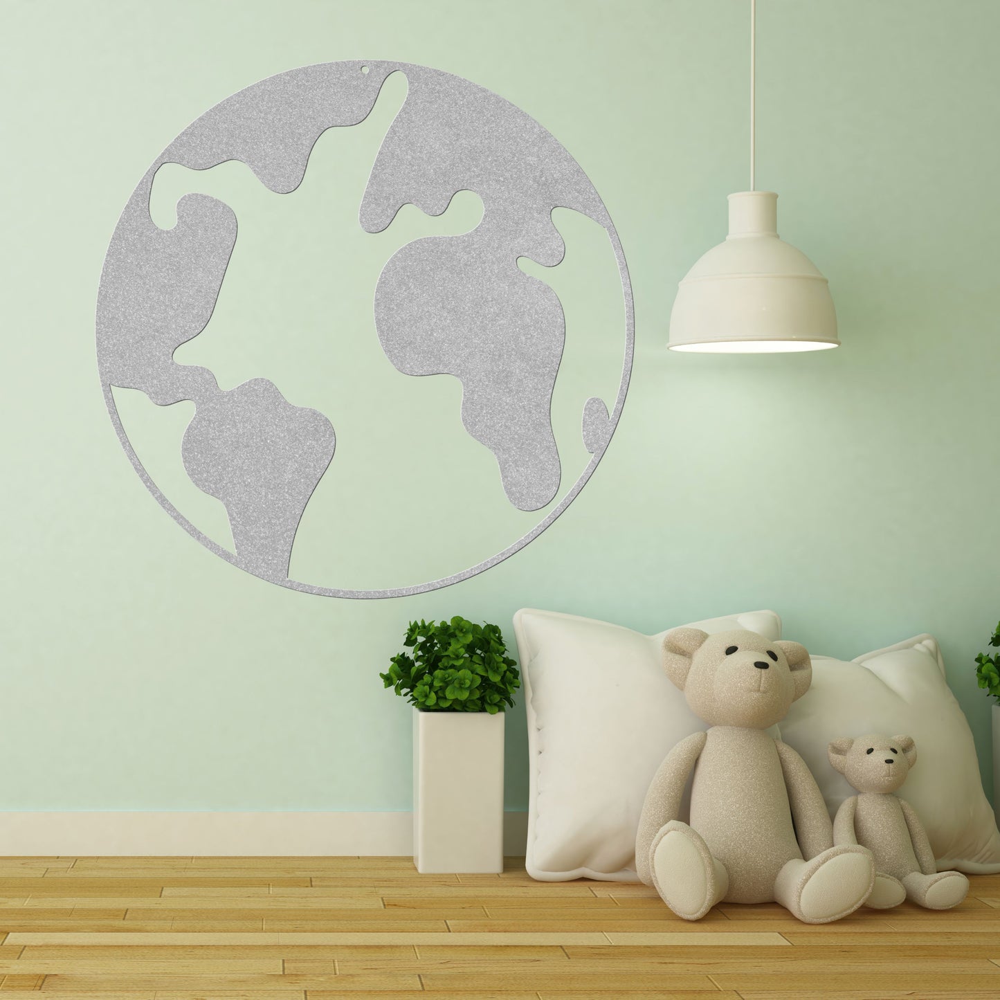 Earth from Space Metal Sign