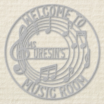 Welcome to My Music Room Metal Sign MS