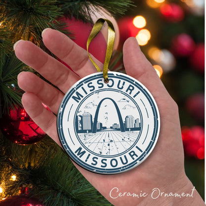 Missouri State Christmas Ornament - Personalized Ceramic 66-MO