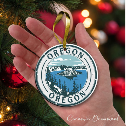 Oregon State Christmas Ornament - Personalized Ceramic 66-OR