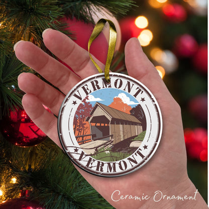 Personalized United States State of Vermont Ceramic Ornament 66-VT