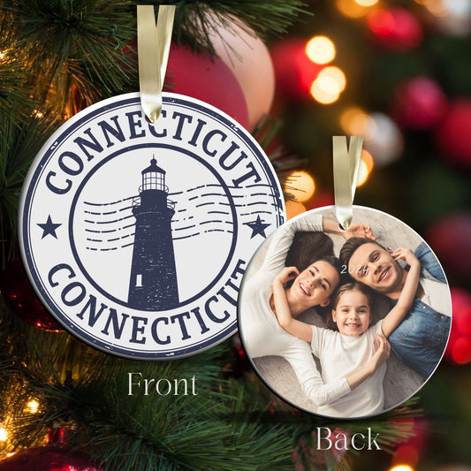 Connecticut State Christmas Ornament - Personalized Ceramic 66-CN