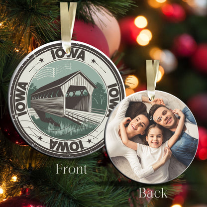 Iowa State Christmas Ornament - Personalized Ceramic 66-IA