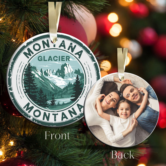 Montana State Christmas Ornament - Personalized Ceramic 66-MT