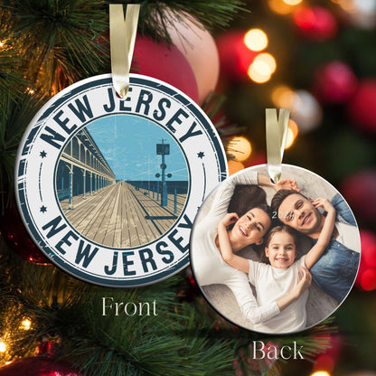New Jersey State Christmas Ornament - Personalized Ceramic 66-NJ