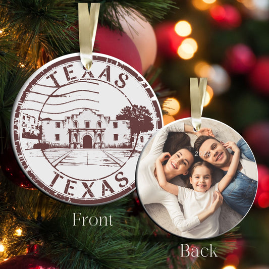 Texas State Christmas Ornament - Personalized Ceramic 66-TX