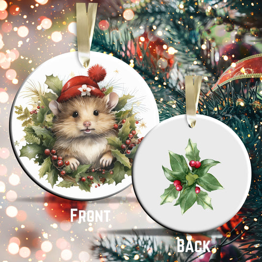 Watercolor Mouse Ceramic Ornament Set 29-15