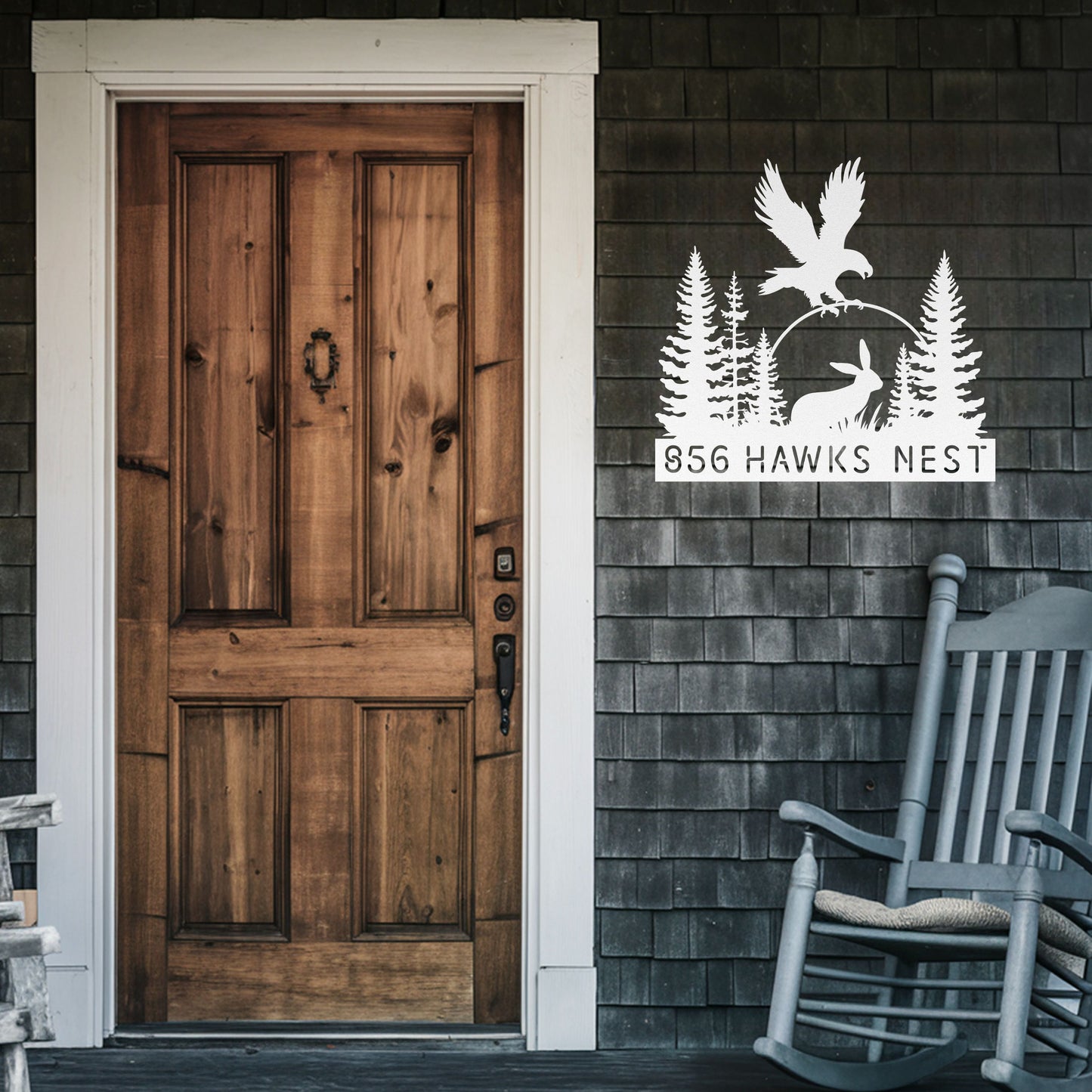 Eagle Hunting Address Sign