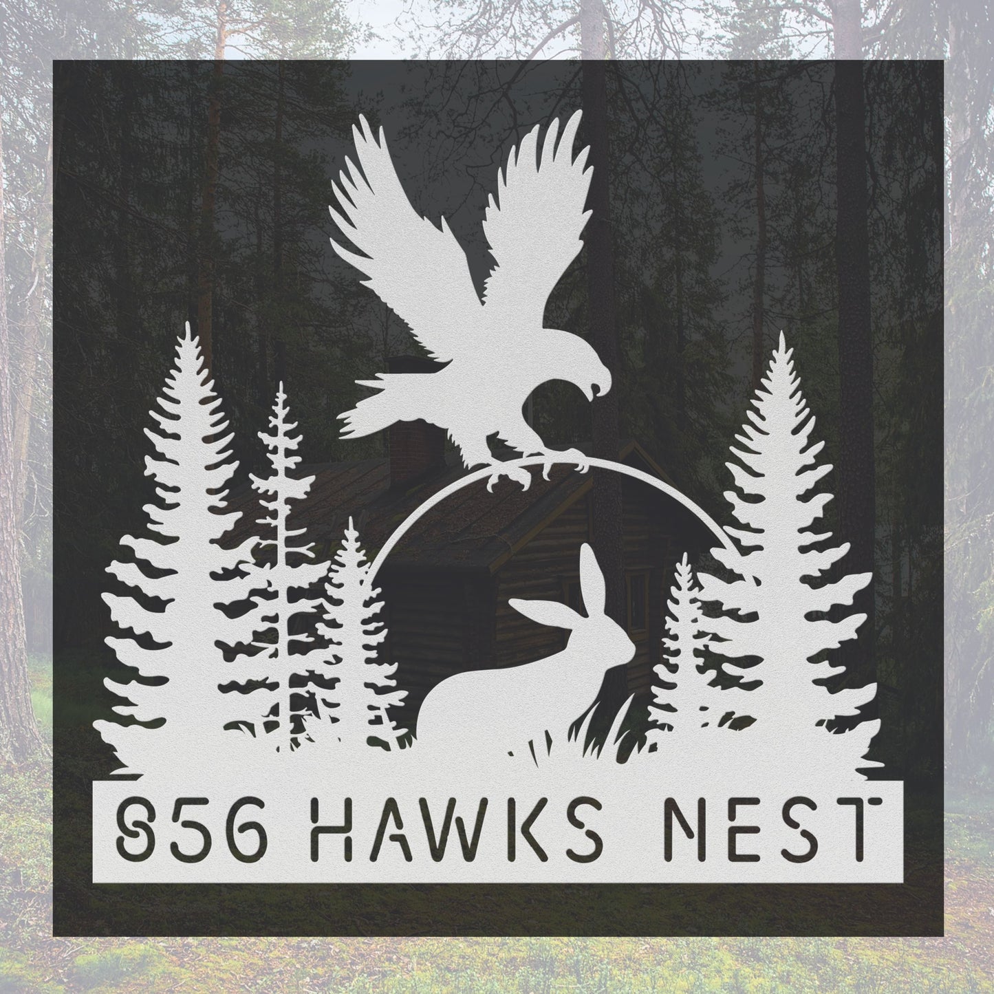 Eagle Hunting Address Sign