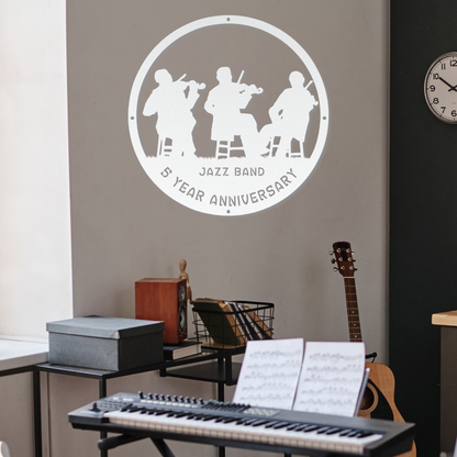 Anniversary Jazz Band Metal Sign