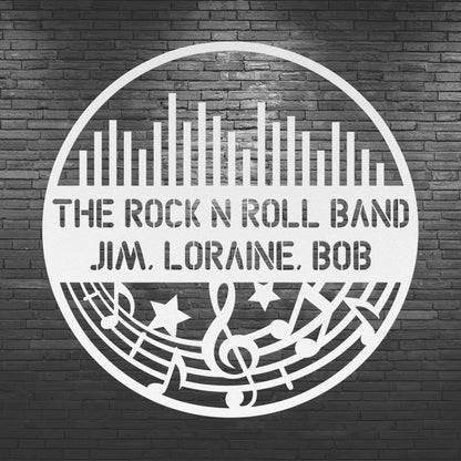 Keyboard Music Rock n Roll Band - Metal Sign
