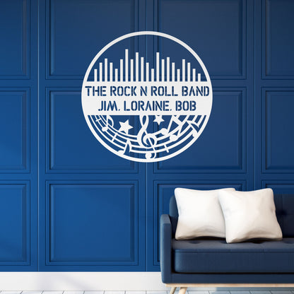 Keyboard Music Rock n Roll Band - Metal Sign