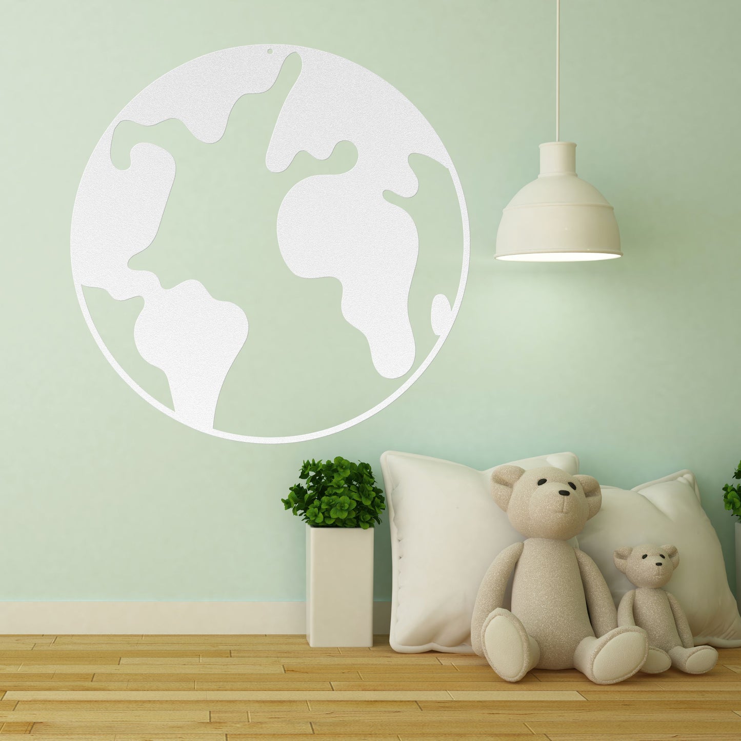 Earth from Space Metal Sign