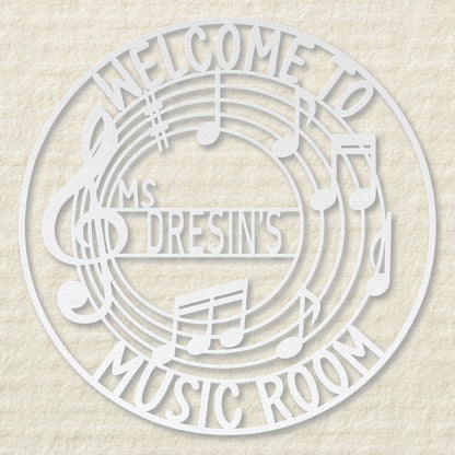 Welcome to My Music Room Metal Sign MS