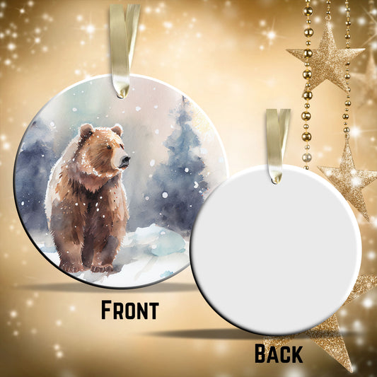 Winter Bear Ceramic Ornament 44-05