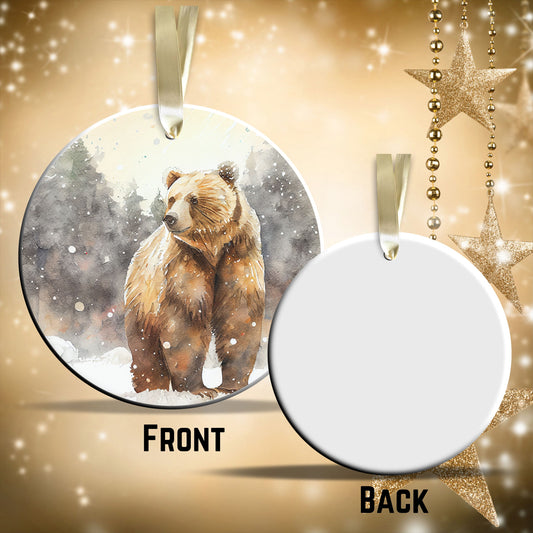 Winter Bear Ceramic Ornament 44-06