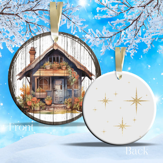Christmas Nativity Ceramic Ornament 11-02 Small House