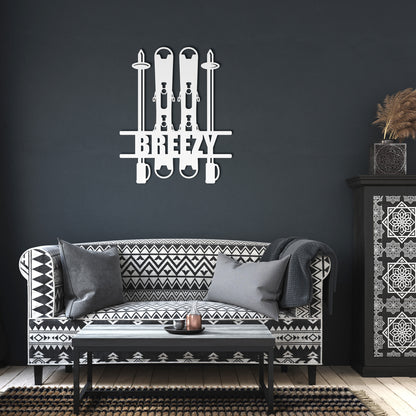 Metal Ski Sign